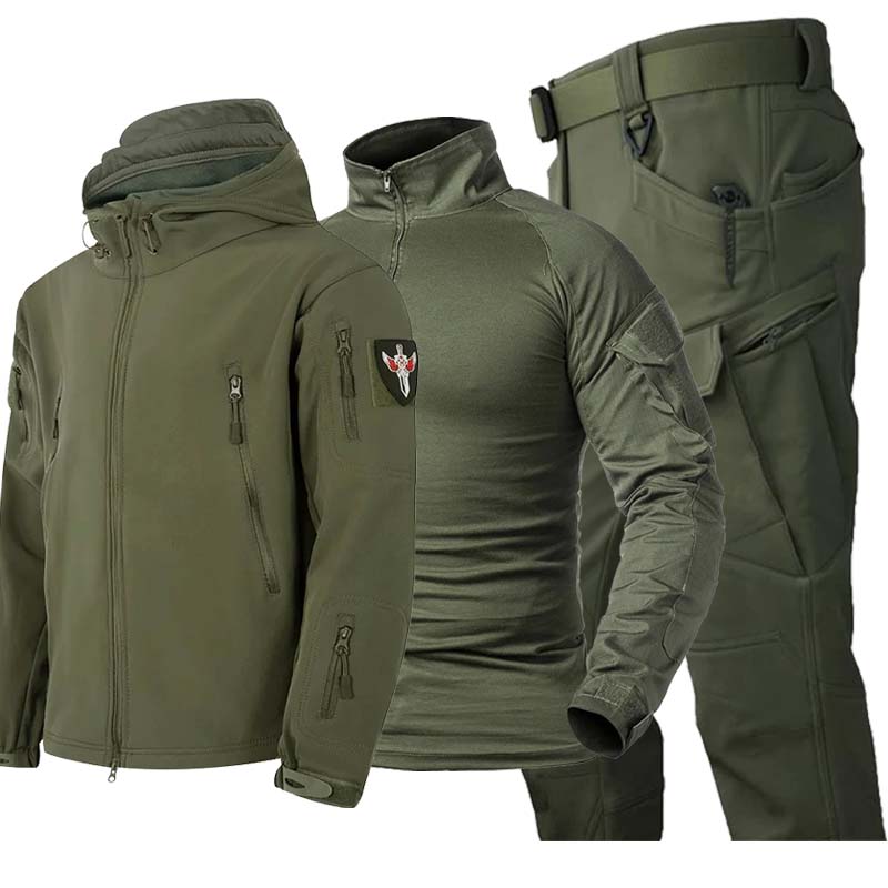 Tactical Military Shirt Cargo - Conjunto Táctico de Camuflaje para Hombre,