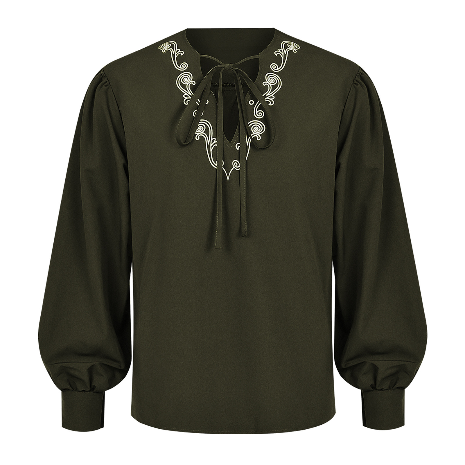 Camisa Pirata Renacentista, Di - Medieval Gothic Lace Up Pirate Shirt reseña y precio