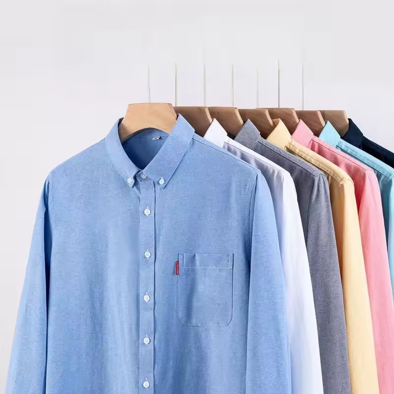 Camisa de negocios 100% de alg - Oxford Cotton Casual Shirt Business reseña y precio