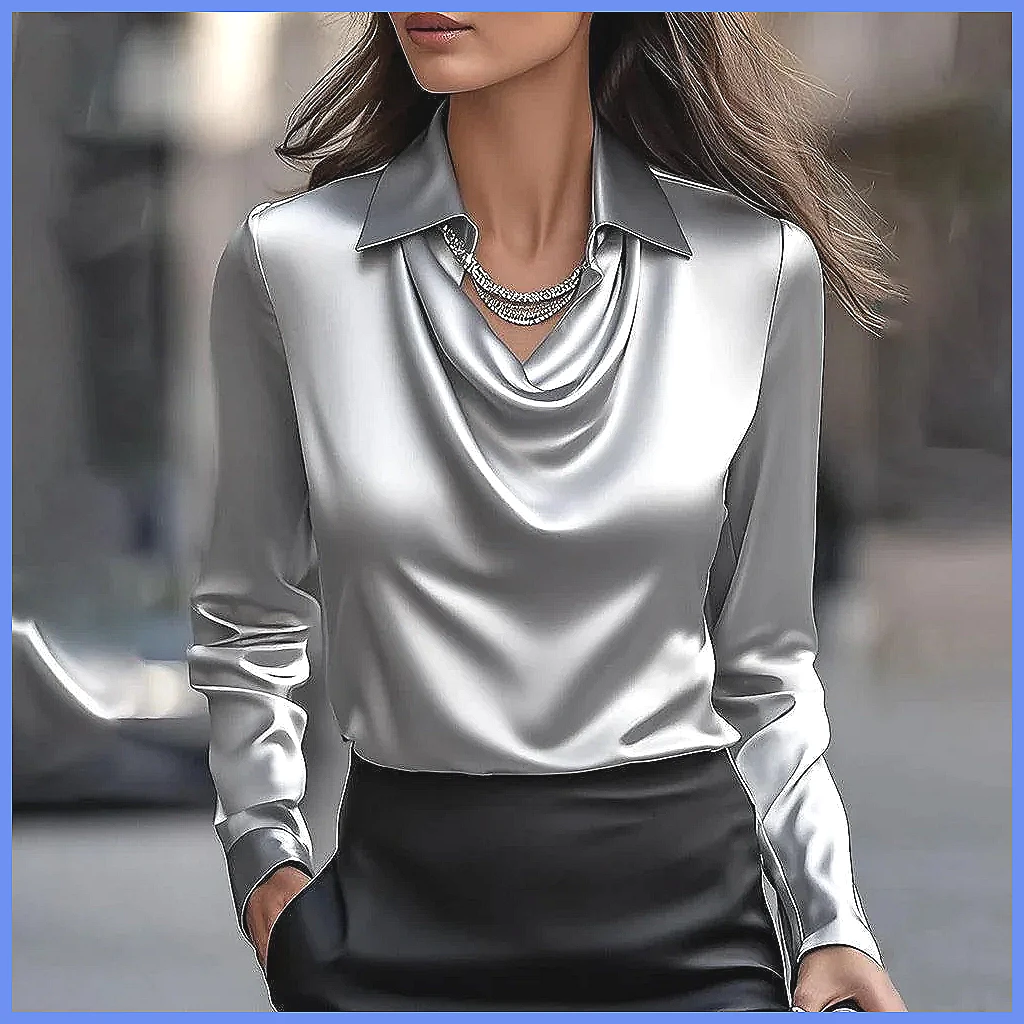 Blusa Vintage de Satén para Mu - Shirts reseña y precio