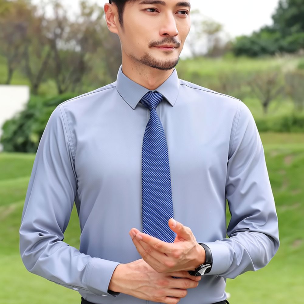 Camisa de manga larga para hom - Breathable Bamboo Fiber Shirt Non Iron reseña y precio